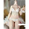 Dolls 14 Doll's Body Part Soft Pvc 45 Cm Height Jointed Doll Accessories Half White Skin Dress Up Toy 230616