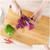 Chopping Blocks Sturdy Bamboo Cutting Board Wooden Mat Baby Food Grading Bread Vegetable Fruit Kitchen Supplies Drop Delivery Home G Dhf9V