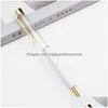 Penne a sfera Fai da te Stick vuoto 2In1 Slim Crystal Diamond Glitter Stylus Touch Pen Drop Delivery Office School Business Industrial Wr Dhtuj