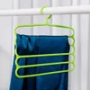 Nya 5 lager byxhängare multifunktionskläder förvaring rack sparar rymdbyxor hänger sovrum garderob