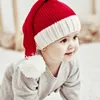 New Cute Pompom Kids Girl Boy Beanie Cap Christmas Parent-Child Hat Solid Color Warm Crochet Mom Baby Bonnet Hat for Children