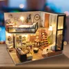 Architecture DIY Maison DIY Miniatures en bois avec meubles Miniature Dollhouse Jouets pour enfants Noël et cadeau d'anniversaire TD16 230617