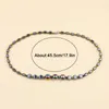 Pendant Necklaces Black Faceted Men's Necklace Natural Hematite Stone Colorful Round Beads Handmade Summer Fashion Jewelry For Party