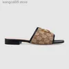 Hausschuhe 2021 Schuhe Sandalen Neue elektrische bestickte flache Hausschuhe Stoff importiert T230703
