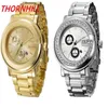 diamanten horloge USA modetrend mannen vrouw horloges minnaar grote diamanten leer staal student polshorloge paar gift196p