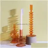 Candle Holders Glass Holder Pillar Or Taper Candlesticks Wedding Table Centerpieces Flower Vase Nordic Home Decoration Drop Delivery Dh70S