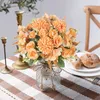 Dried Flowers Silk Roses Hydrangea Cheaper Artificial Wedding Party for Home Decoration Accessories Christmas Garland Scrapbook