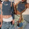 2023 été nouveau gilet Designer femmes réservoirs mode Sexy épicé fille dos ouvert évider sous-couche Denim Camis haut