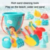 Sand Play Water Fun 23PCS Summer Beach Toys for Kids Set Game Toy Baldes Pás Gadgets Tools 230617