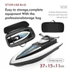 ElectricRC Boats 24GHz LSRCB8 RC Speedboat with Storage Bag Waterproof Double Motor Model Electric Ligh Speed Racing Portable Ship Toys for Boy 230616