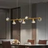 Hanglampen Koper Luxe Kristal LED Kroonluchter Goud En Zwart IJzeren Kunst Hoge Kwaliteit Restaurant Lamp Bar Nordic Eenvoudige Verlichting