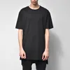 Heren T Shirts Side Split Longline Zoom Korte Mouw Mannen Shirt Effen O-hals Streetwear Hip Hop Tee Zomer Tops Effen T-shirt