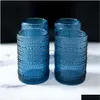 عدد النبيذ العد Hobnail شرب مجموعة قديمة الأدوات الزجاجية القديمة مشروب Highball Bubble Cocktail Cup Cup Cup Water Seled Dr Dhb5p