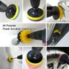 Cleaning Brushes Electric Drill Brush Head Kit All Purpose Power Kitchen Scrubber Bathroom Tub Carpet Glass Car Tires Round Nylon 230617