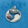 Anhänger-Halsketten, natürliche Muschel, runde Form, Abalone-Charms für die Herstellung von DIY-Jewerly-Halsketten, 42 x 42 mm