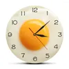 Wall Clocks Fried Egg 3D Clock Modern Design Breakfast Theme Simple Home Kitchen Dining Room Living Decoration