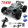 Diecast Model SCY 16101 16102 1 16 75 km eller 50 km H 4WD RC -bil med LED -fjärrkontroll Hög hastighetsdriftmonsterbil för barn 230616