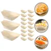 Dinnerware Sets Sushi Kayak Boats Disposable Plates Wood Tray Serving Containers Appetizer