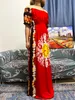 Ethnic Clothing Muslim Abayas For Women Dubai Floral Cotton Elastic Boat Neck Maxi Robe Femme Musulmane African Caftan Marocain With Hijab 230616