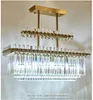 Pendant Lamps Postmodern Creative Rectangular Crystal Chandelier Atmosphere Living Room Bedroom Dining Model Light Luxury Lamp