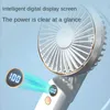 Electric Fans New MINI Portable Digital Display Power Gear Usb Hanging Neck Desktop Charging Treasure