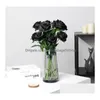 Décoratif Fleurs Couronnes Beautif Soie Artificielle Rose De Mariage Maison Table Décor Long Bouquet Organiser Faux Plante Saint Valentin Pr Dhdr1