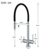 Bathroom Sink Faucets Black Grey Filtered Kitchen Faucet Water Filter Mixer Purification Drinking Taps 230616
