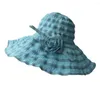 Chapeaux à large bord chapeau de soleil fleur pliable printemps été casquette de protection UV pour voyager