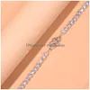 Boho Femmes Strass Creative Coeur Cheville Chaîne En Gros Été Plage Cristal Tennis Bracelet Pied Bijoux Drop Delivery Dhz82