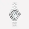 Damesmode elegant horloge beroemde ontwerper om witte en zwarte keramische productie te creëren met diamant ingelegde glow-in-the-dark functie diepte waterdicht montre