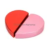 Jewelry Boxes Love Heart Shape Proposal Ring Display Holder Box Storage Case Drop Delivery Packaging Dh938