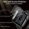 360 Fullt skydd för Apple Watch 45mm 41mm 44mm 40mm 42mm 38mm pläteringsfodral Glasskärmskydd för IWATCH SE 8 7 6 5 4 3 2 1 med detaljhandelslådan