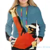 Hoodies voor heren Herensweater voor dames Funny Happy Skiing - Vintage Style Art Deco Poster Print Casual Hoodie Streatwear