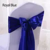 Sashes 25pcサテン椅子Sash Wedding Chair Khove Cover Decoration Chairs Party Rustic Wedding Decor Diy Wedding Chair Bands 230616のための蝶ネクタイ