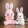 Bonecas de Pelúcia 4555CM Adoráveis Brinquedos Coelho Sentado Kawaii Orelha Longa Almofada Coelho Recheado Macio Brinquedos de Aniversário para Crianças Presente 230617