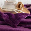 毛布用の毛布紫色の紫色のソファのソフトベッドスプレッドキングサイズの毛布230x250cm R230617