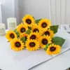 Fiori secchi 1 pz girasole artificiale giardino domestico per decorazione stame matrimonio autunno natale finto soggiorno camera da letto