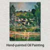 Impressionistische Leinwandkunst, Ansicht von Auvers-sur-Oise, Paul Cezanne, Gemälde, handgemalte Landschaft, Kunstwerk, Club-Bar-Dekoration