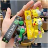 Portachiavi di marca di giochi di film Cartoon Half Skl Body Bear Keychain Fashion Animal Portachiavi Catene per auto Holder Bag Ciondolo Charm Keyfobs Dhjr7