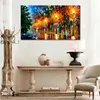 Abstract Landscape Canvas Art Bathroom Decor White Mood Handmade Oil Painting Modern