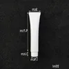 Tube cosmétique en plastique blanc rechargeable vide contenants de baume à lèvres crème pour les mains nettoyant écran solaire emballage d'essai pressé à l'envers bouteille Pmec