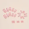 False Nails Pink French Style -length Square Fake Durable & Never Splitting Comfort For Stage Performance Wear