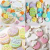 Baking Moulds 45Pcs Easter Cookie Cutter Mold Eggs Rabbit Chick Biscuit Fondant Mould For Home Party Cake Decor DIY Tool 230616