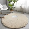 Fluffy Round Carpet Rugs For Bedroom Living Room Study Tent Solid Color Floor Car Thick Soft Plush Anti-Slip Carpet Children Rug