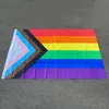 バナーフラグaerlxemrbrae虹色の旗150x90cm 100dポリエステルグロメットlgbtゲイレインボープログレスプライドフラグ230616