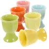 Juegos de vajilla, 6 uds., bandeja de cerámica para huevos, soporte para desayuno, herramientas de decoración, soporte para huevos, cerámica para niños