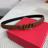 Womens Designer Belts Fashion äkta läderbälte Luxurys Kvinna Midjeband Mens Tun Golden Red Buckle 2,5 cm E0JM