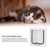 Porte-chats Portes pour animaux de compagnie pour chiens Porte moustiquaire contrôlable pour chien avec 4 modes de verrouillage Rabat à fermeture automatique 2 serrures coulissantes