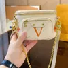 Mini marsupio Borsa a tracolla Elegante marsupio di lusso con cintura Marsupio da uomo Borse a tracolla con catena e tracolla in pelle 82208