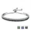 Zwarte en witte diamanten armband Diamanten tennisarmbanden voor dames Luxe sieraden Geschenk Mode Zirkoon Link Chain Bangles Tweekleurige kristallen losse diamanten armband